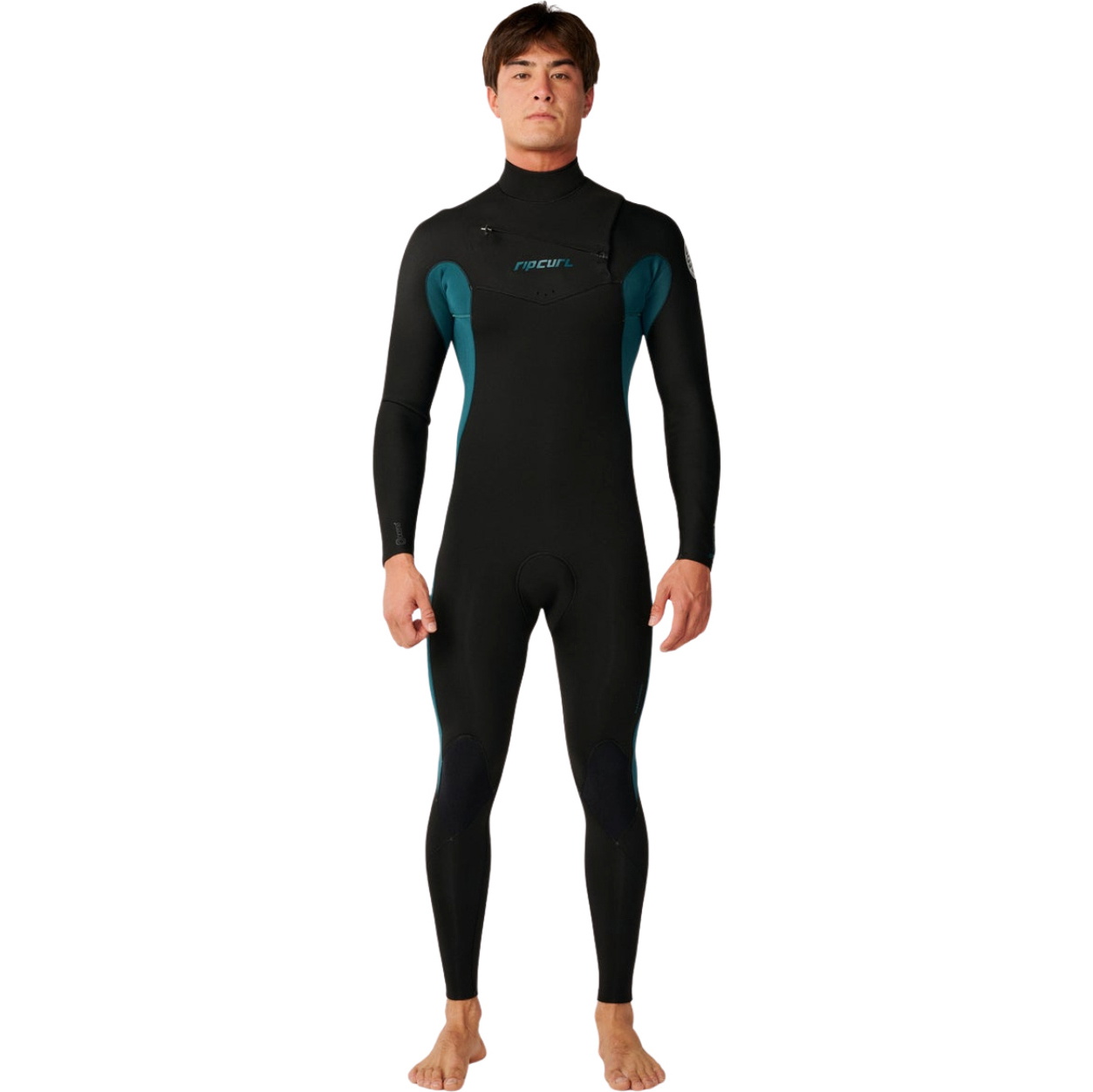 2026 Rip Curl Heren Dawn Patrol 4/3mm Borst Ritssluiting Wetsuit 16QMFS - Green
